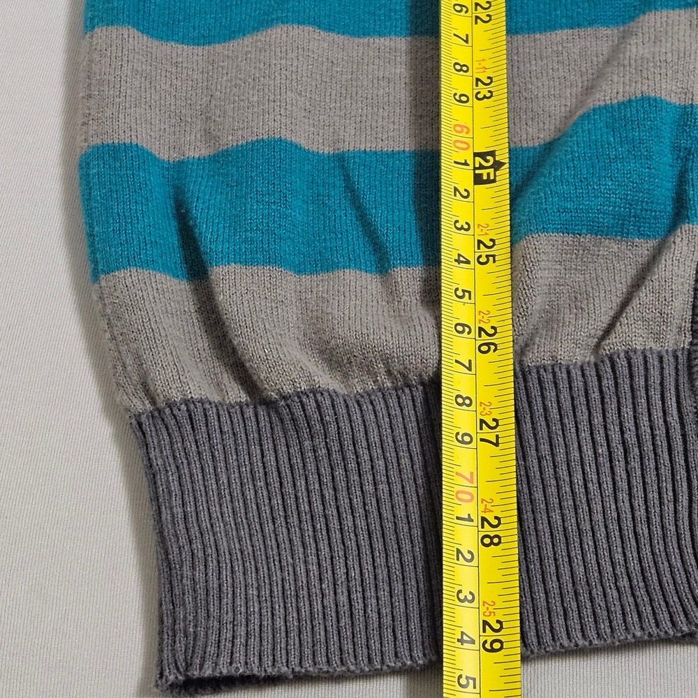 At Last New York Striped Sleeveless Sweater Vest Academic Quiet Luxury S - Picture 6 of 6